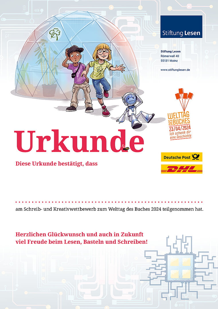 Teilnahmeurkunde Variante 1_Motiv aus dem Welttagsbuch