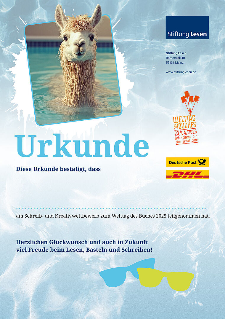 Teilnahmeurkunde Variante 2_Alpaka